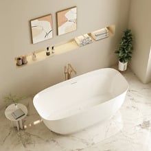 Lisbon Oval Acrylic Freestanding Bath with  Floor Mounted Mixer Package